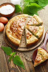 Pie with nettles