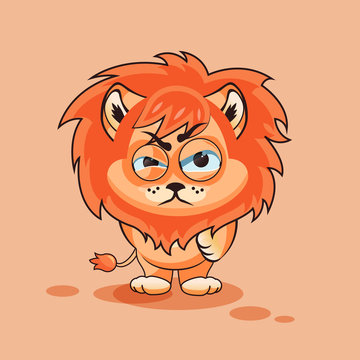 Lion cub angry