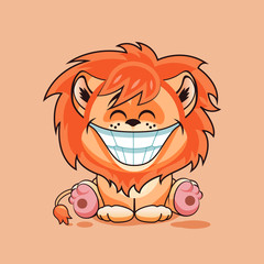 Lion cub with huge smile