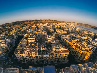 Evening view of Malta with air