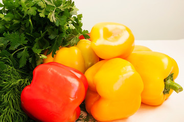 multicolored beautiful peppers