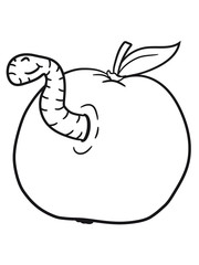 apple worm sweet disgusting hole larva caterpillar eating