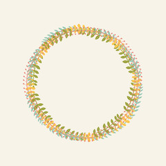 Simple Circle Floral Frame