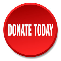 donate today red round flat isolated push button
