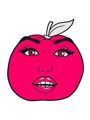 apple girl face female sexy hot hot hot pink beautiful
