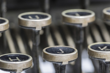 letter of an antique typewriter