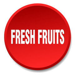 fresh fruits red round flat isolated push button
