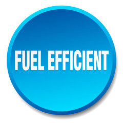 fuel efficient blue round flat isolated push button
