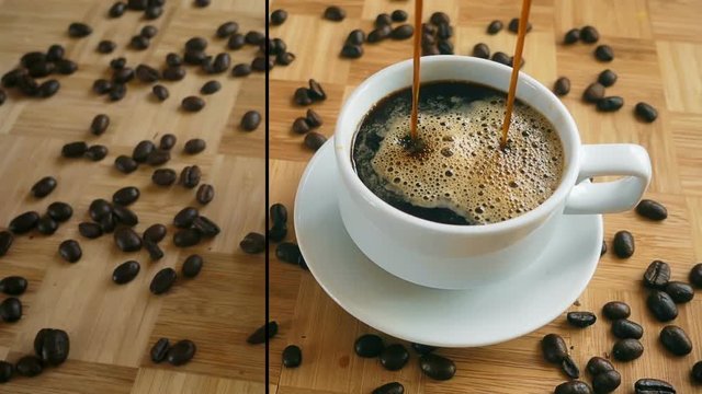Color Grading techniques Example using Footage of Pouring Coffee in a Cup