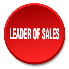 leader of sales red round flat isolated push button