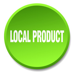 local product green round flat isolated push button