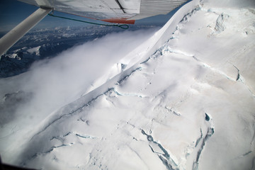 Iliamna smokes active glaciated volcano Lake hickerson Clark nat