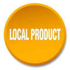 local product orange round flat isolated push button
