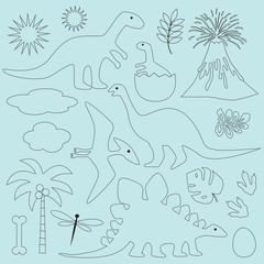 black outline dinosaurs © scrapster