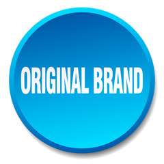 original brand blue round flat isolated push button