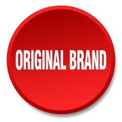 original brand red round flat isolated push button