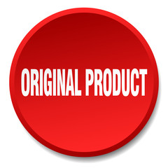 original product red round flat isolated push button