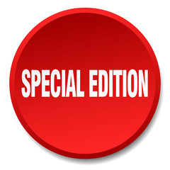 special edition red round flat isolated push button