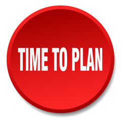 time to plan red round flat isolated push button
