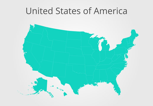 Map of the USA. Image with clipping path. Vector illustration.