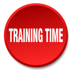 training time red round flat isolated push button