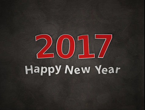 New Year 2017 - 3D Rendered Image