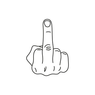 Premium Vector  Realistic hand drawn fuck you symbol