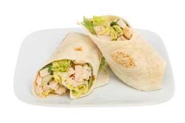 Two sandwich wraps