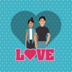 love and couple design , vector illustration