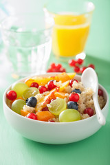 healthy breakfast quinoa with fruits berry nectarine blueberry g