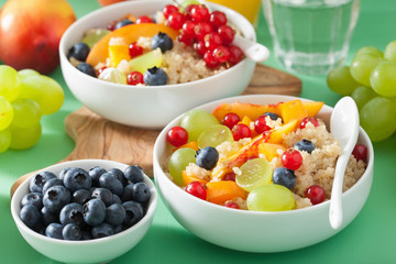 healthy breakfast quinoa with fruits berry nectarine blueberry g