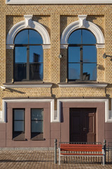 The window in the building.