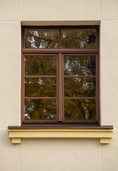 The window in the building.