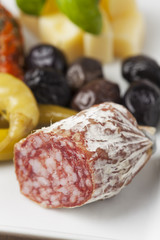 Closeup einer italienischen Salami