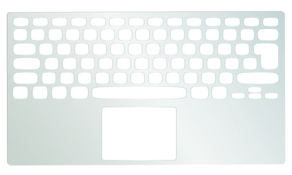 Set of blank keys of a computer