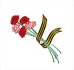 Рисунки гвоздики с лентами Рисунки гвоздики с лентами