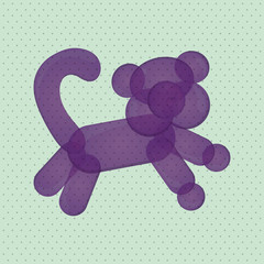 colored balloons icon, vector illustration