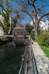 Wasserrad am Schwalllech im Fr&uuml;hling