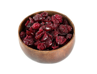 dried cranberry isolated on white