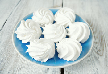 beautiful mirengue on wooden surface