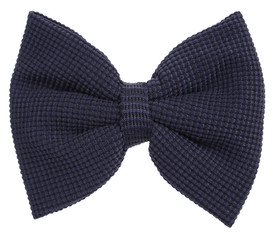 Dark blue knitted hair bow tie