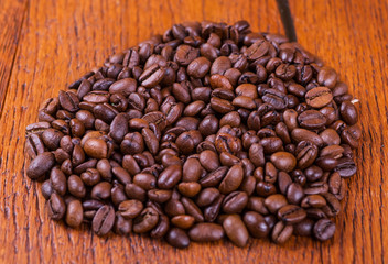 Fototapeta premium black coffee on a wooden background