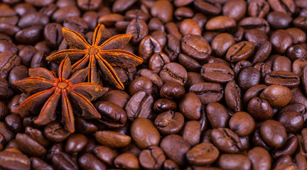 black coffee on a wooden background