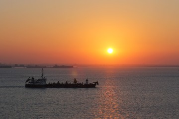 Sonnenuntergang in Bahrain.