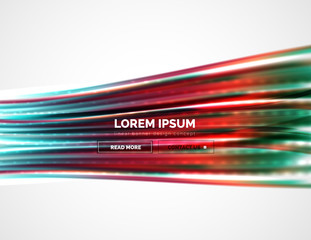 Shiny metallic wave curtain. Abstract background