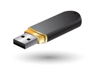 Smart usb flash drive. Vector object.