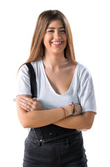 Teen girl posing in studio
