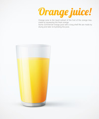 Glass of orange juice