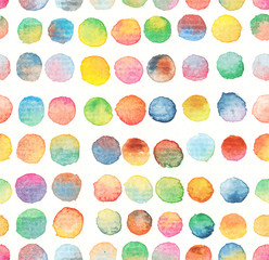 seamless dots pattern watercolor background