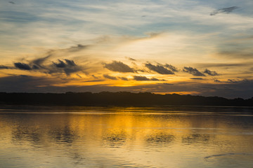 Fototapeta premium sunset over purus river